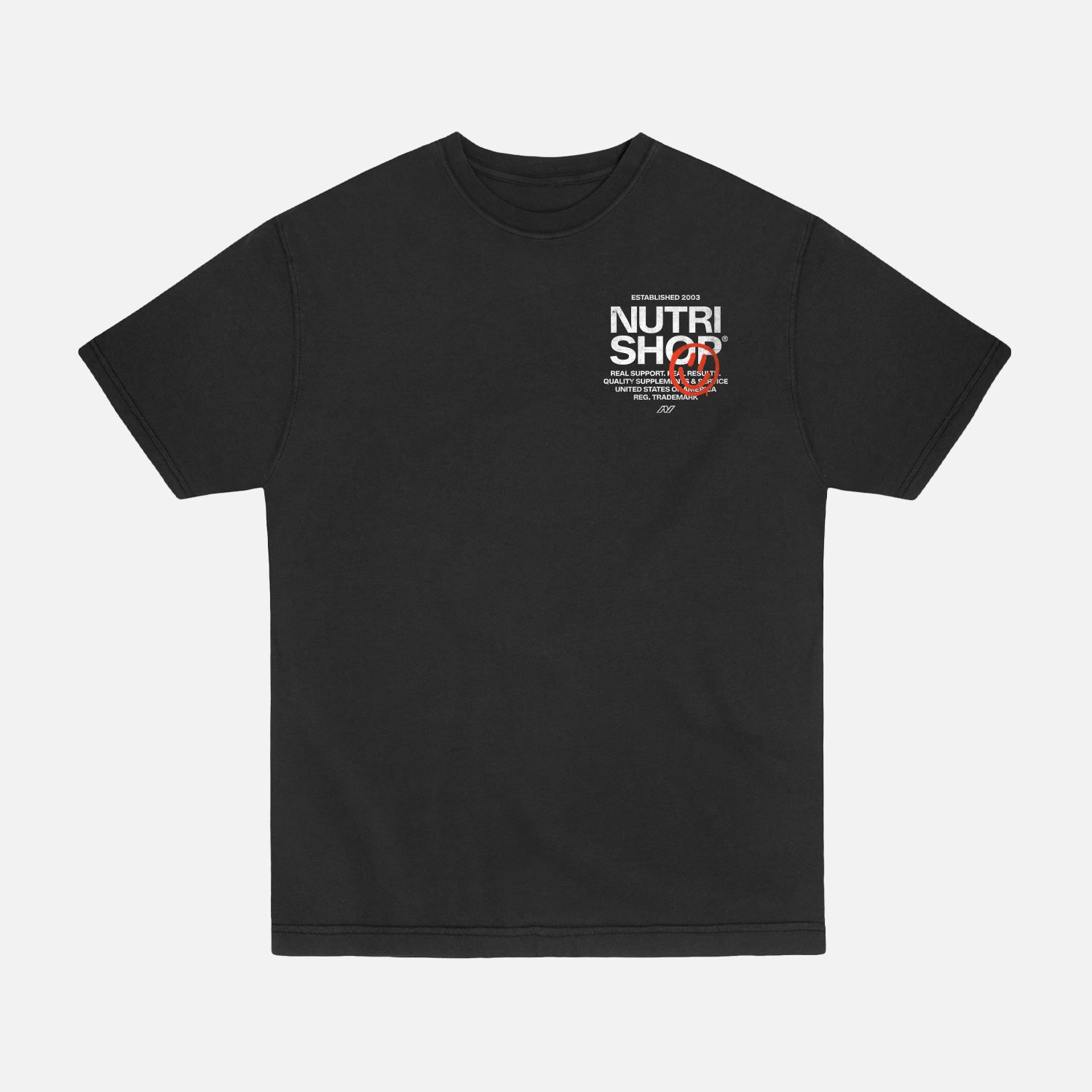 Oversized Garment-Dye Happy Stencil T-Shirt